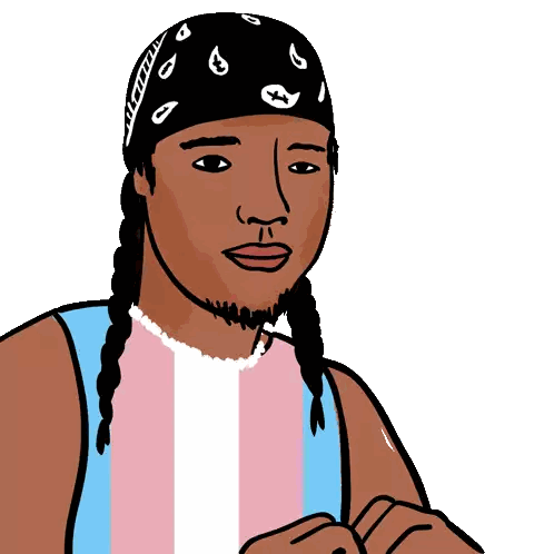 Man in Bandana and Transgender Tank Top