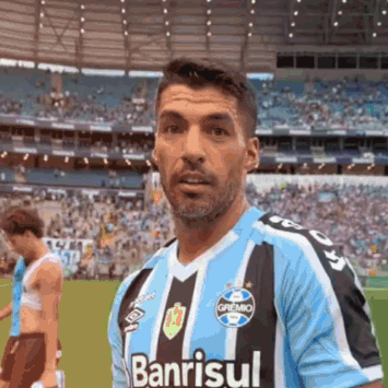 Man In Banrisul Jersey On Field GIF