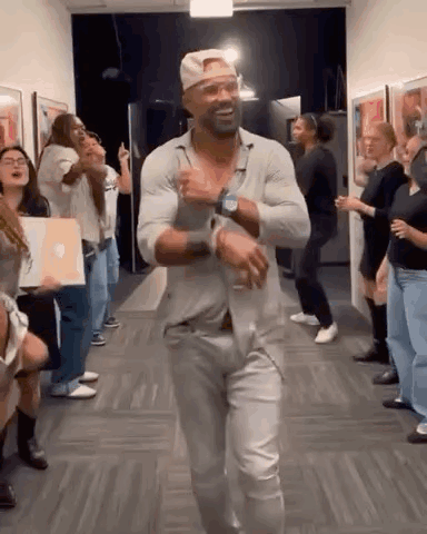 Man in Baseball Cap Dancing