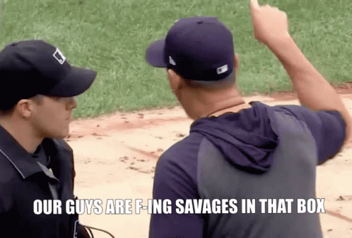 Man in Baseball Cap Our Guys Are F-ing Savages in That Box