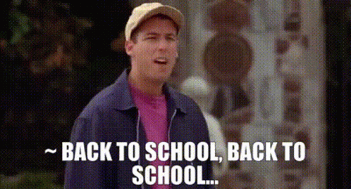 Man in Baseball Cap Saying Back to School