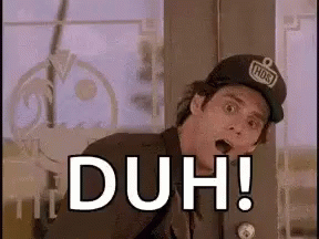 Man In Baseball Cap Saying Duh GIF