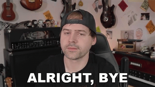 Man in Baseball Cap Says Alright Bye