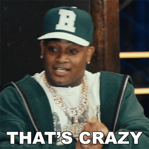 Man In Baseball Cap With B Says That's Crazy GIF