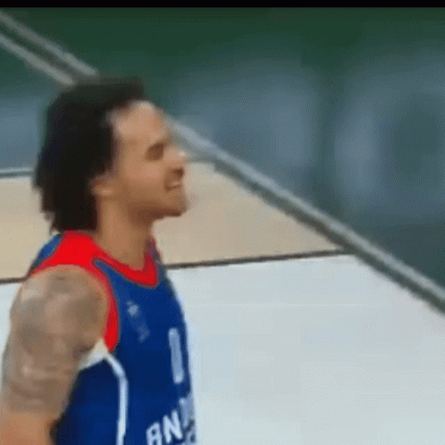 Man in Basketball Uniform Number 1