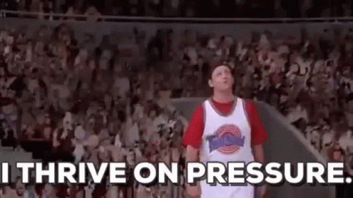 Man in Basketball Uniform Saying I Thrive on Pressure
