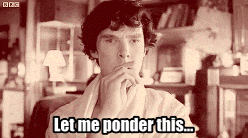 Man In Bathrobe Pondering Let Me Ponder This GIF