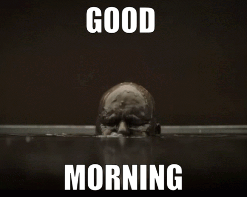 Man in Bathtub Good Morning