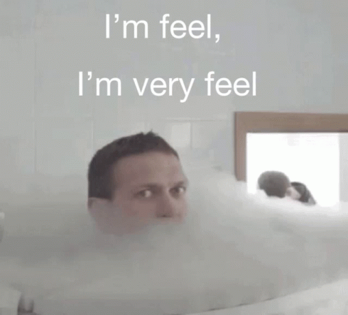 Man in Bathtub I'm Feel I'm Very Feel