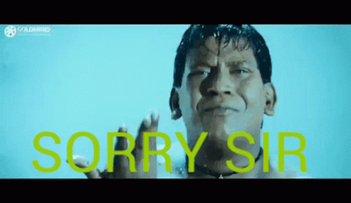 Man in Bathtub Saying Sorry Sir in Green