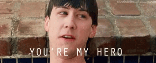 Man In Bathtub You're My Hero GIF