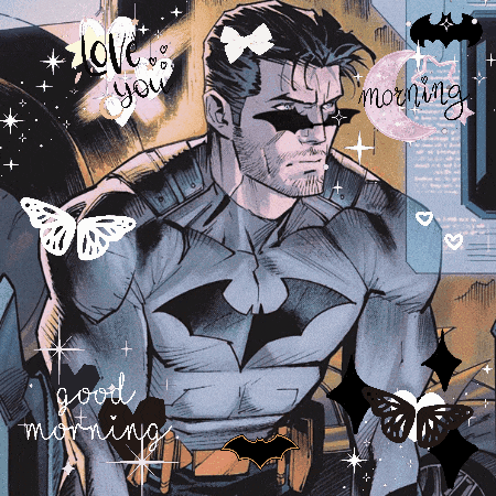 Man in Batman Costume Saying Good Morning