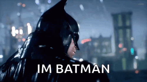 Man In Batman Costume Saying Im Batman GIF