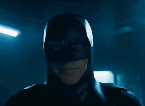Man in Batman Costume Saying Yeah