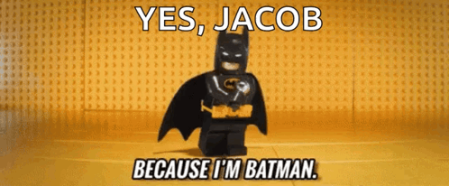Man In Batman Mask And Black Shirt Says I'm Batman GIF