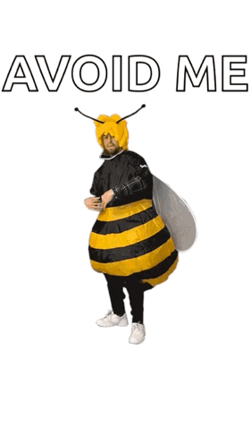 Man in Bee Costume Avoid Me