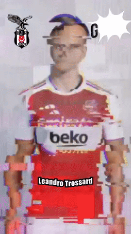 Man in Beko Jersey with Glitch Effect