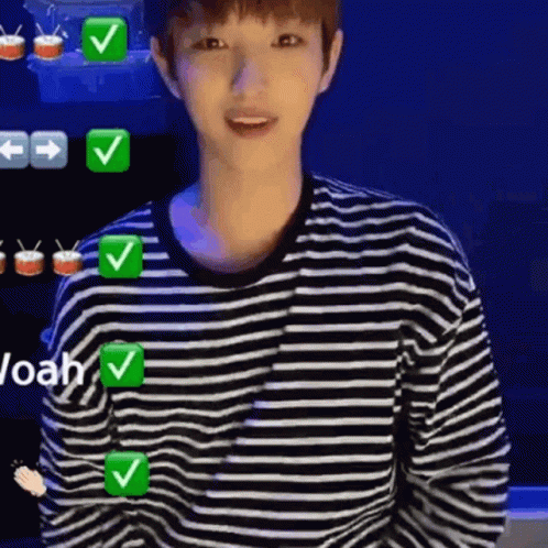 Man in Black and White Striped Shirt