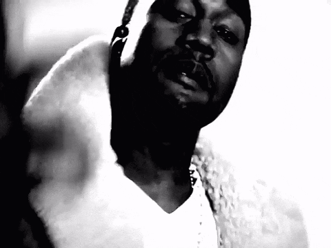 Man In Black And White With Fur Coat GIF
