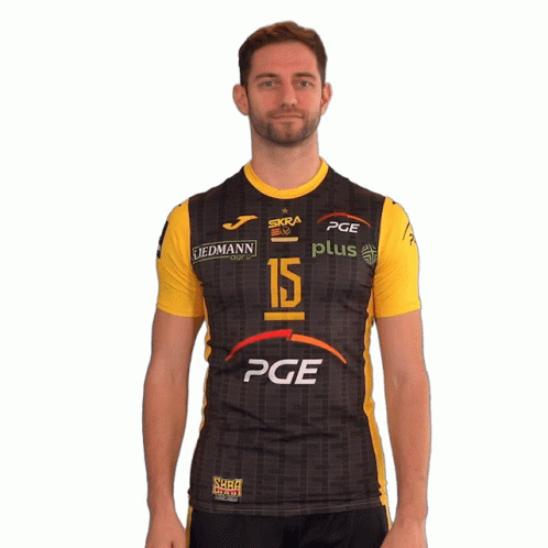 Man In Black And Yellow PGE Jersey GIF