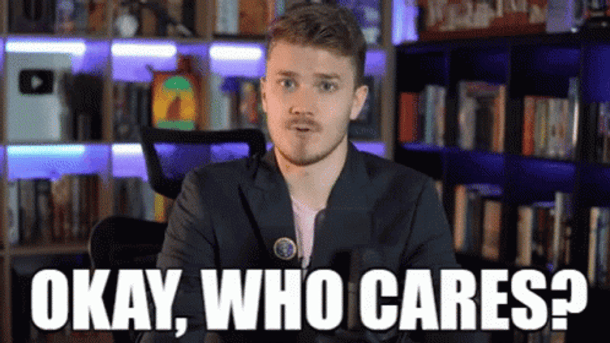 Man In Black Coat Who Cares GIF
