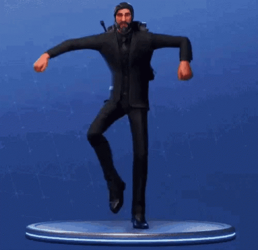 Man In Black Fortnite Dances GIF