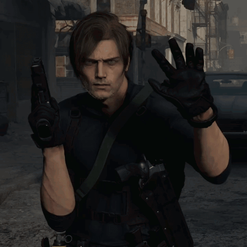 Man in Black Gloves Holding Gun