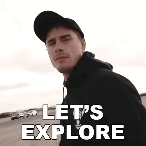 Man In Black Hat And Hoodie Let's Explore GIF