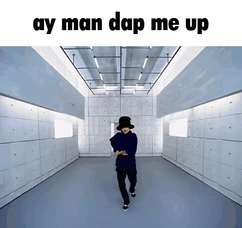 Man In Black Hat Dancing Dap Me Up GIF