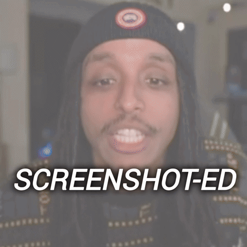 Man in Black Hat With Red Circle Says Screenshoted