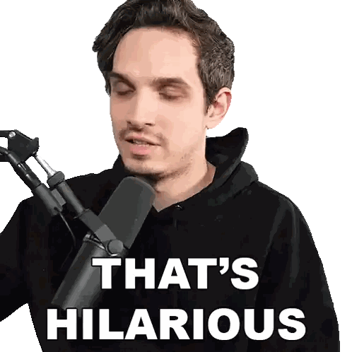 Man in Black Hoodie With Hilarious Words