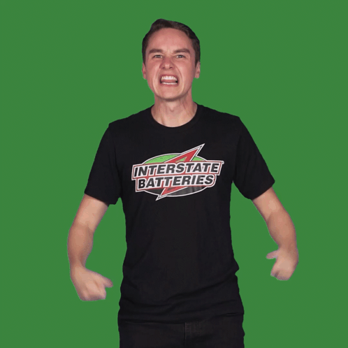 Man in Black Interstate Batteries T-Shirt