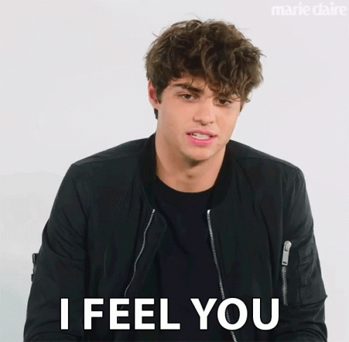 Man In Black Jacket Saying I Feel You GIF