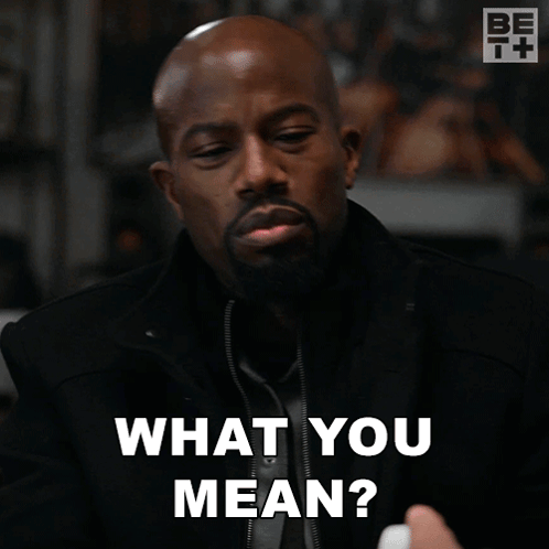Man In Black Jacket Saying What You Mean GIF