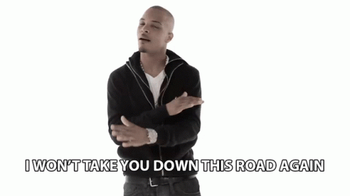 Man in Black Jacket Says I Won't Take You Down