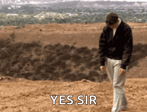 Man in Black Jacket Walking Saying Yes Sir