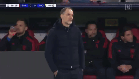 Man in Black Jacket Watching Bayern vs Man City