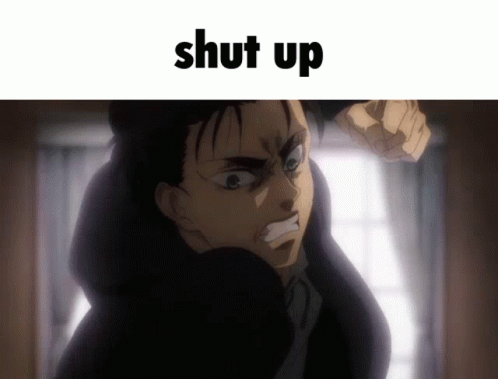 Man In Black Jacket With Fist Saying Shut Up GIF
