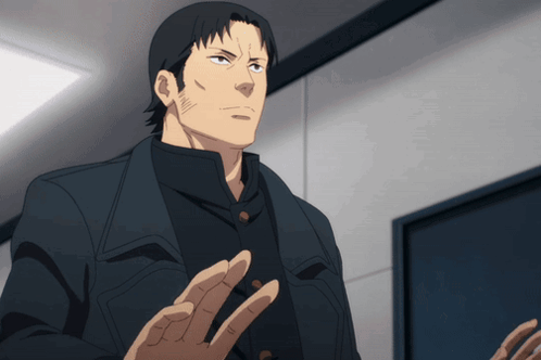 Man in Black Jacket with Hands Outstretched Hallway