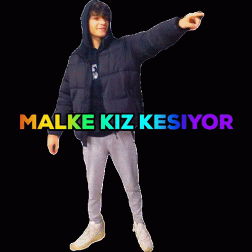 Man in Black Jacket with Malke Kiz Kesiyor