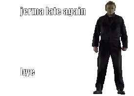 Man in Black Jumpsuit Jerma Late Again