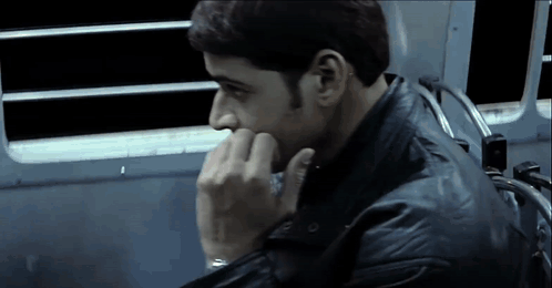 Man in Black Leather Jacket