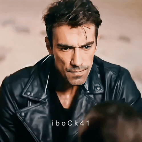 Man in Black Leather Jacket Ibock41