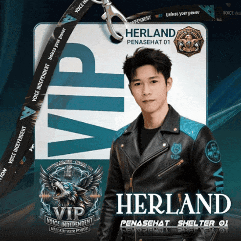 Man in Black Leather Jacket With Herland Lanyard