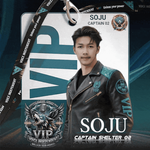 Man in Black Leather Jacket With Soju Captain Shelter 02 Lanyard