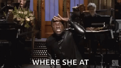 Man In Black Leather Shirt Saying Where She At GIF