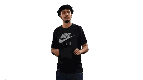 Man in Black Nike Air T-Shirt