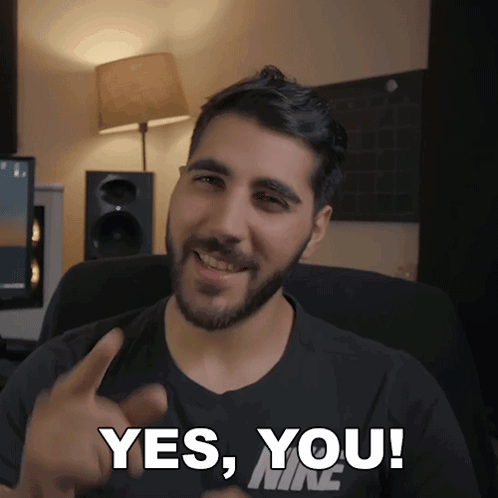 Man In Black Nike Shirt Says Yes GIF