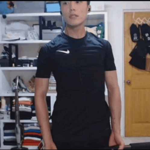 Man In Black Nike Shirt GIF