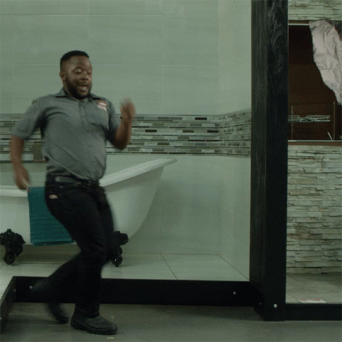 Man In Black Pants Dancing Get Low GIF